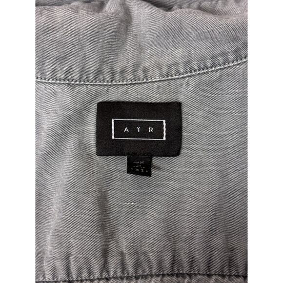 AYR Top XS Womens Gray Lyocell Linen Open Front Cardigan Robe - Picture 7 of 8